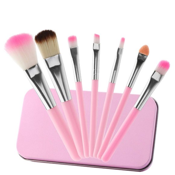 7Pcs Girl Makeup Brushes, Synthetic Fiber Make up Brush‎ Set - Picture 1 of 16